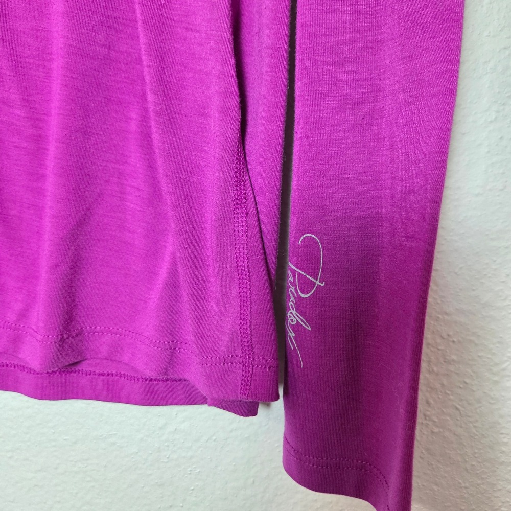Paradox Merino Blend mock neck base layer 1/4‎ zip purple womens size large - Picture 5 of 9